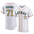 Lashops H.Astros #71 Josh Hader Player Gold Collection Limited Elite Home Stitched Jerseys