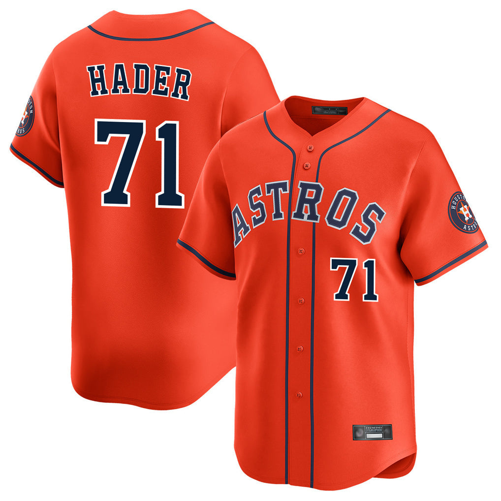 Lashops H.Astros #71 Josh Hader Player Orange Home Limited Stitched Jerseys