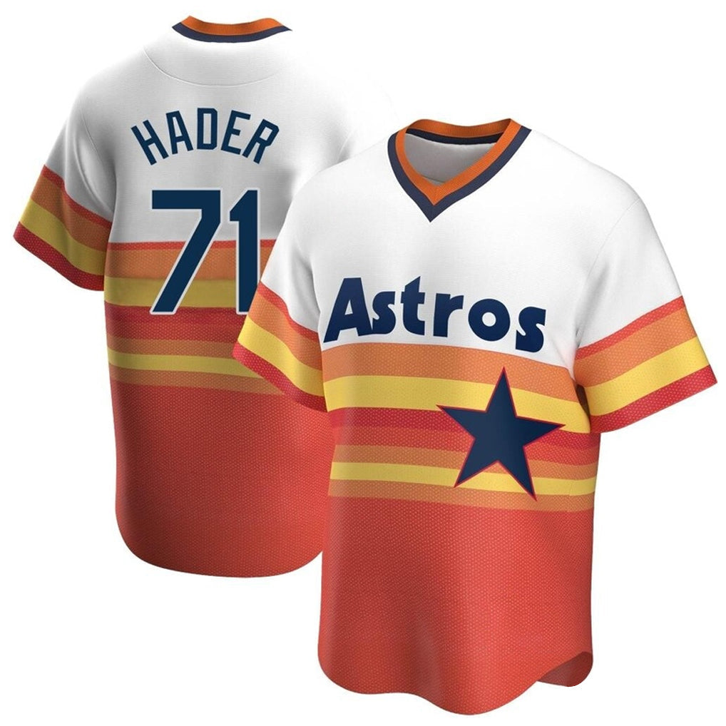 Lashops H.Astros #71 Josh Hader Player Rainbow Cooperstown Collection T-shirt Stitched Jerseys
