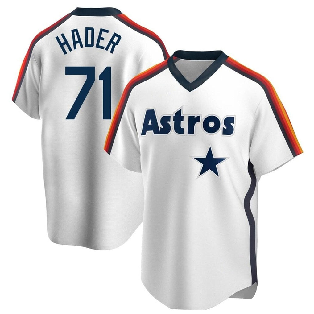 Lashops H.Astros #71 Josh Hader Player White Cooperstown Collection T-shirt Stitched Jerseys