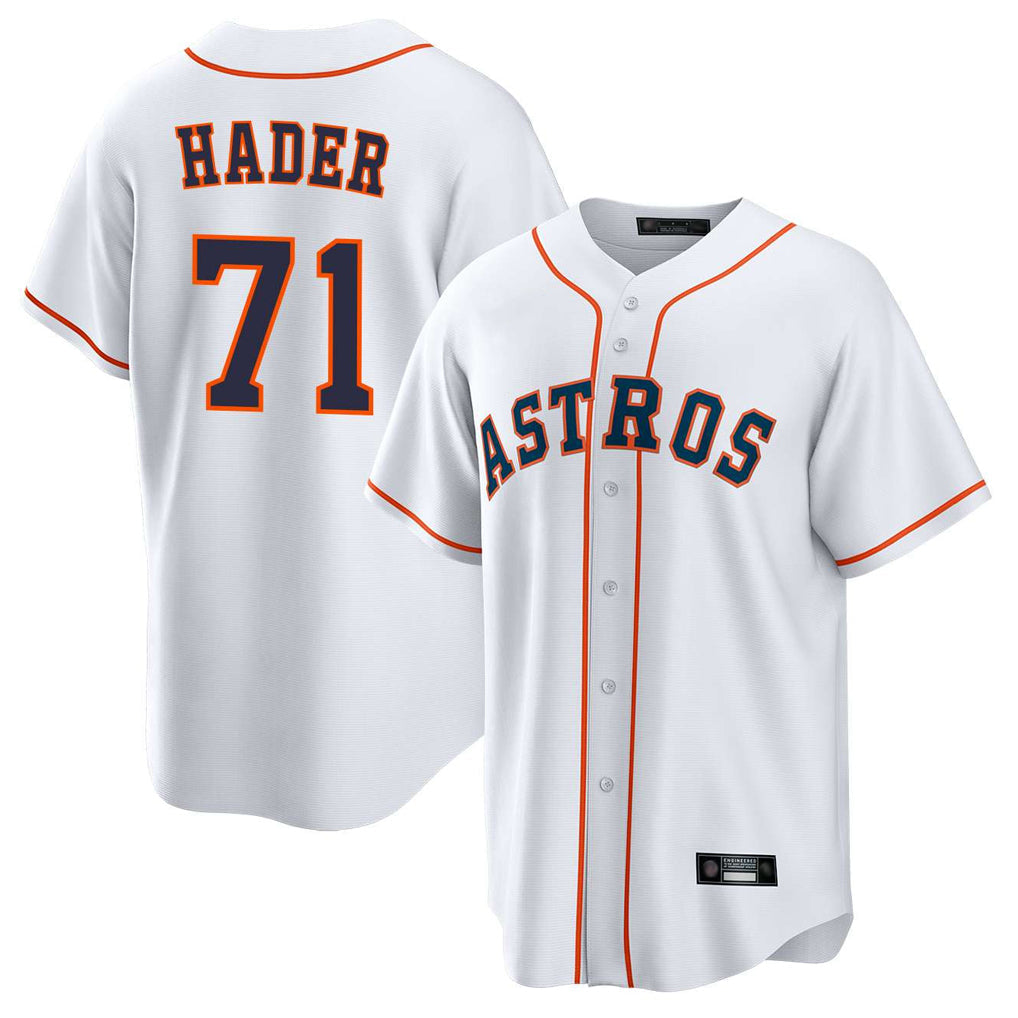 Lashops H.Astros #71 Josh Hader Player White Home Game Stitched Jerseys