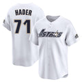 Lashops H.Astros #71 Josh Hader Player White Throwback Cooperstown Collection Limited Stitched Jerseys