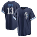 Lashops KC.Royals #13 Salvador Perez Player Navy City Connect Home Game Stitched Jerseys