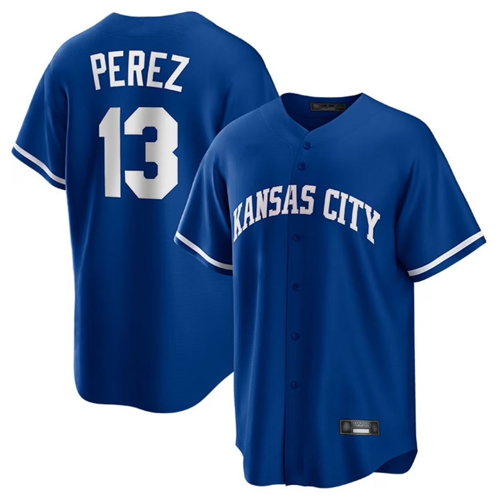 Lashops KC.Royals #13 Salvador Perez Player Royal Game Home Stitched Jerseys