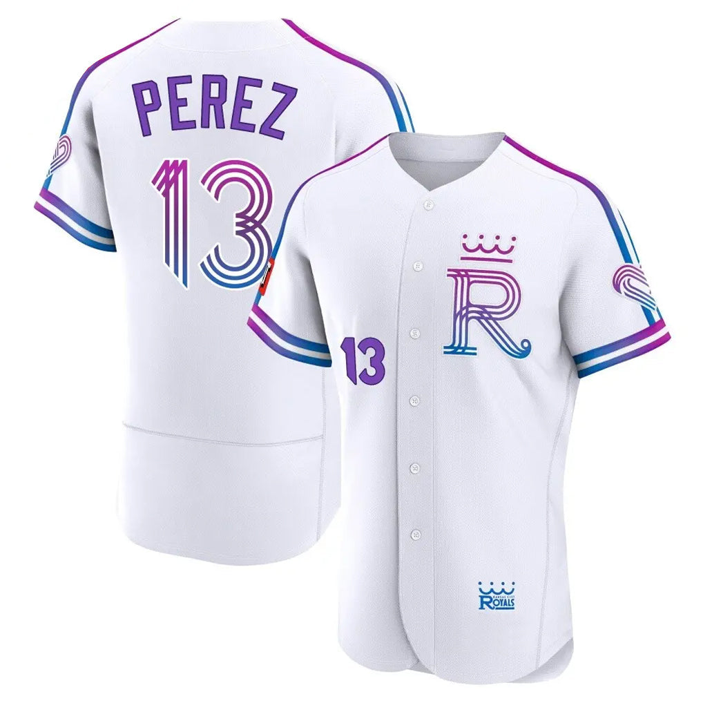 Lashops KC.Royals #13 Salvador Perez Player White 2026 City Connect Limited Elite Home Stitched Jerseys