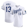 Lashops KC.Royals #13 Salvador Perez Player White Alt Limited Elite Home Stitched Jerseys