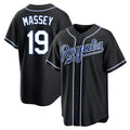 Lashops KC.Royals #19 Michael Massey Player Black Carbon Fashion Home Game Stitched Jerseys