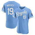 Lashops KC.Royals #19 Michael Massey Player Light Blue Alt Limited Elite Home Stitched Jerseys