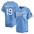 Lashops KC.Royals #19 Michael Massey Player Light Blue Alt Limited Home Stitched Jerseys