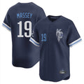 Lashops KC.Royals #19 Michael Massey Player Navy City Connect Limited Home Stitched Jerseys