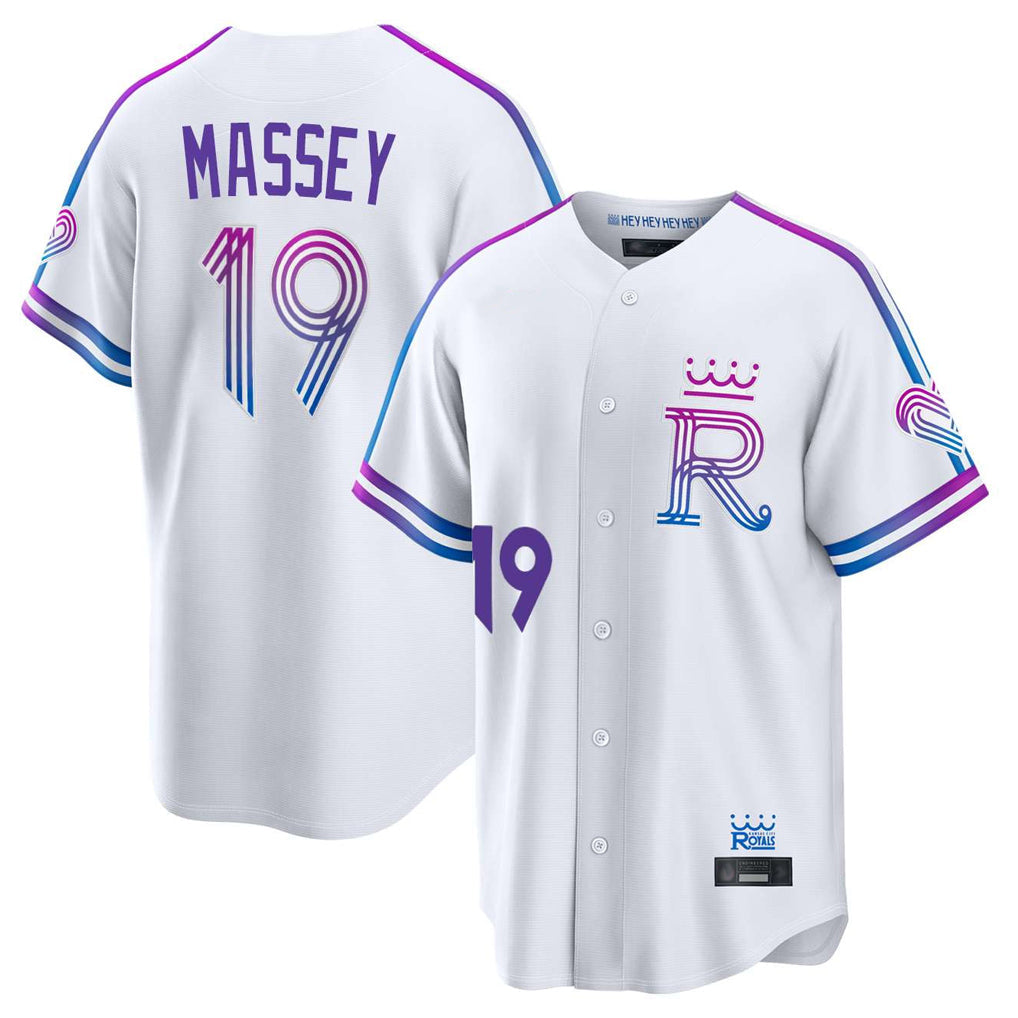Lashops KC.Royals #19 Michael Massey Player White 2026 City Connect Limited Home Stitched Jerseys