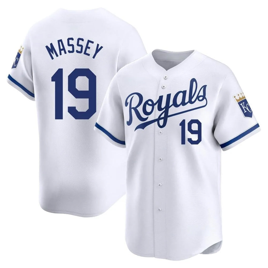Lashops KC.Royals #19 Michael Massey Player White Alt Limited Home Stitched Jerseys