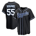 Lashops KC.Royals #55 Cole Ragans Player Black Carbon Fashion Home Game Stitched Jerseys