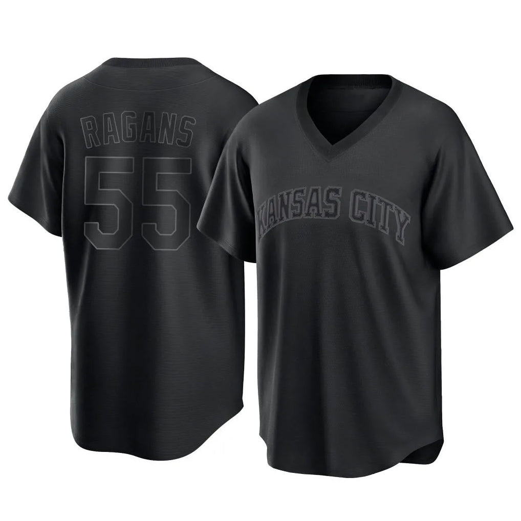 Lashops KC.Royals #55 Cole Ragans Player Black Fashion Game Stitched Jerseys