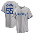 Lashops KC.Royals #55 Cole Ragans Player Gray Game Home Stitched Jerseys