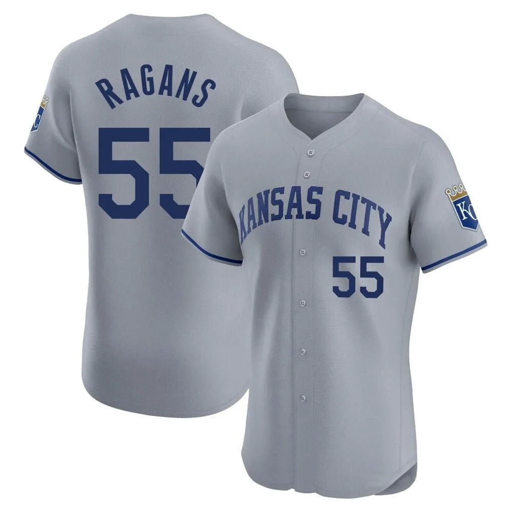 Lashops KC.Royals #55 Cole Ragans Player Gray Limited Elite Home Stitched Jerseys