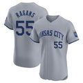 Lashops KC.Royals #55 Cole Ragans Player Gray Limited Elite Home Stitched Jerseys