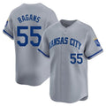 Lashops KC.Royals #55 Cole Ragans Player Gray Limited Home Stitched Jerseys