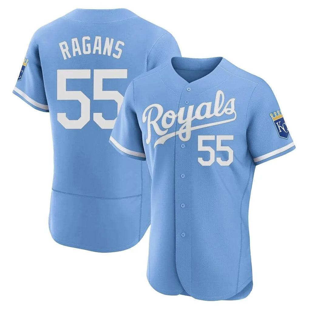 Lashops KC.Royals #55 Cole Ragans Player Light Blue Alt Limited Elite Home Stitched Jerseys