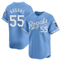 Lashops KC.Royals #55 Cole Ragans Player Light Blue Alt Limited Home Stitched Jerseys