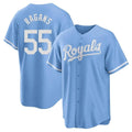 Lashops KC.Royals #55 Cole Ragans Player Light Blue Home Game Stitched Jerseys