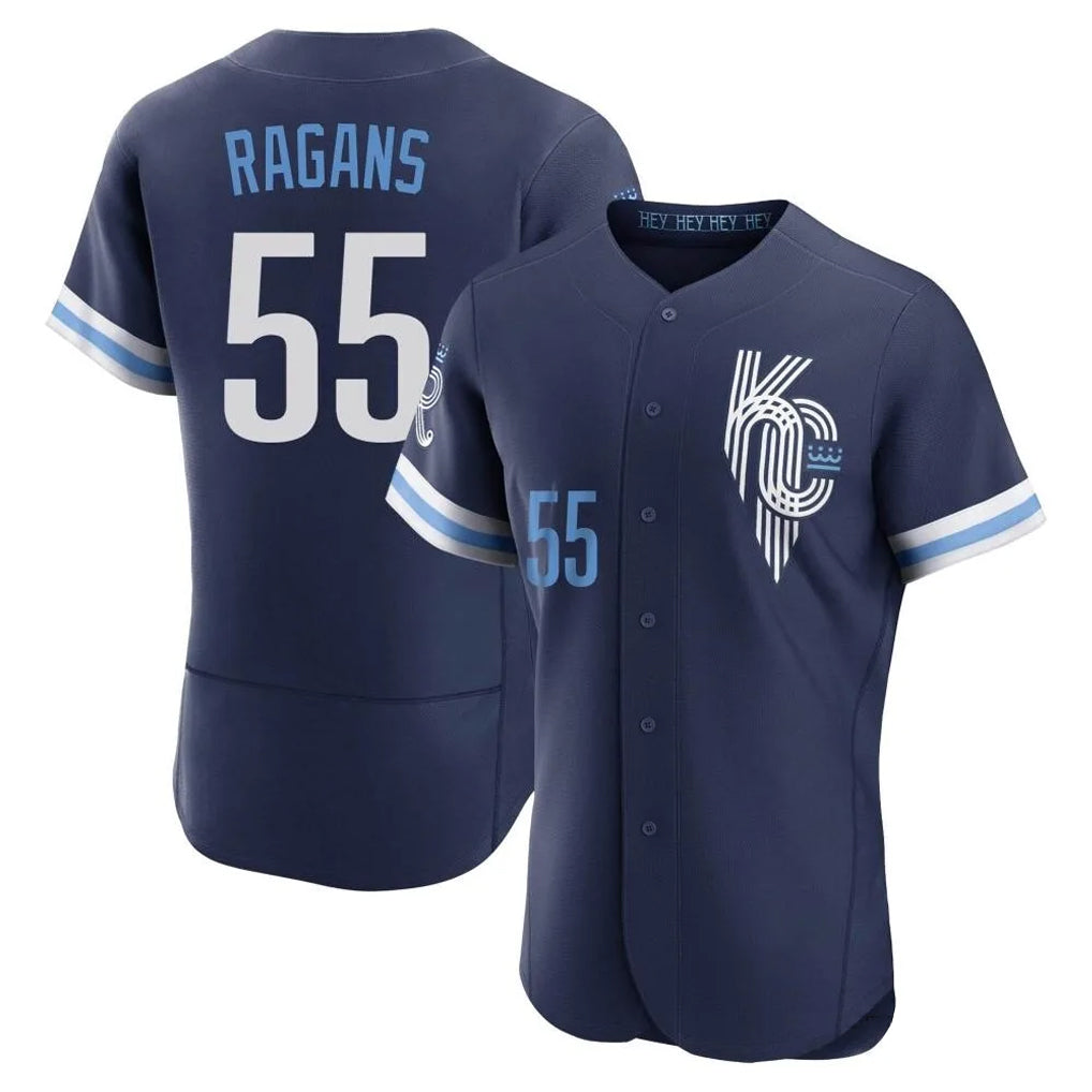 Lashops KC.Royals #55 Cole Ragans Player Navy City Connect Limited Elite Home Stitched Jerseys