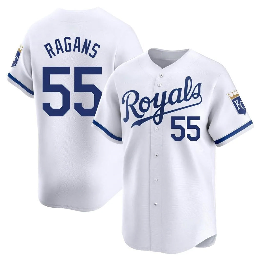 Lashops KC.Royals #55 Cole Ragans Player White Alt Limited Home Stitched Jerseys