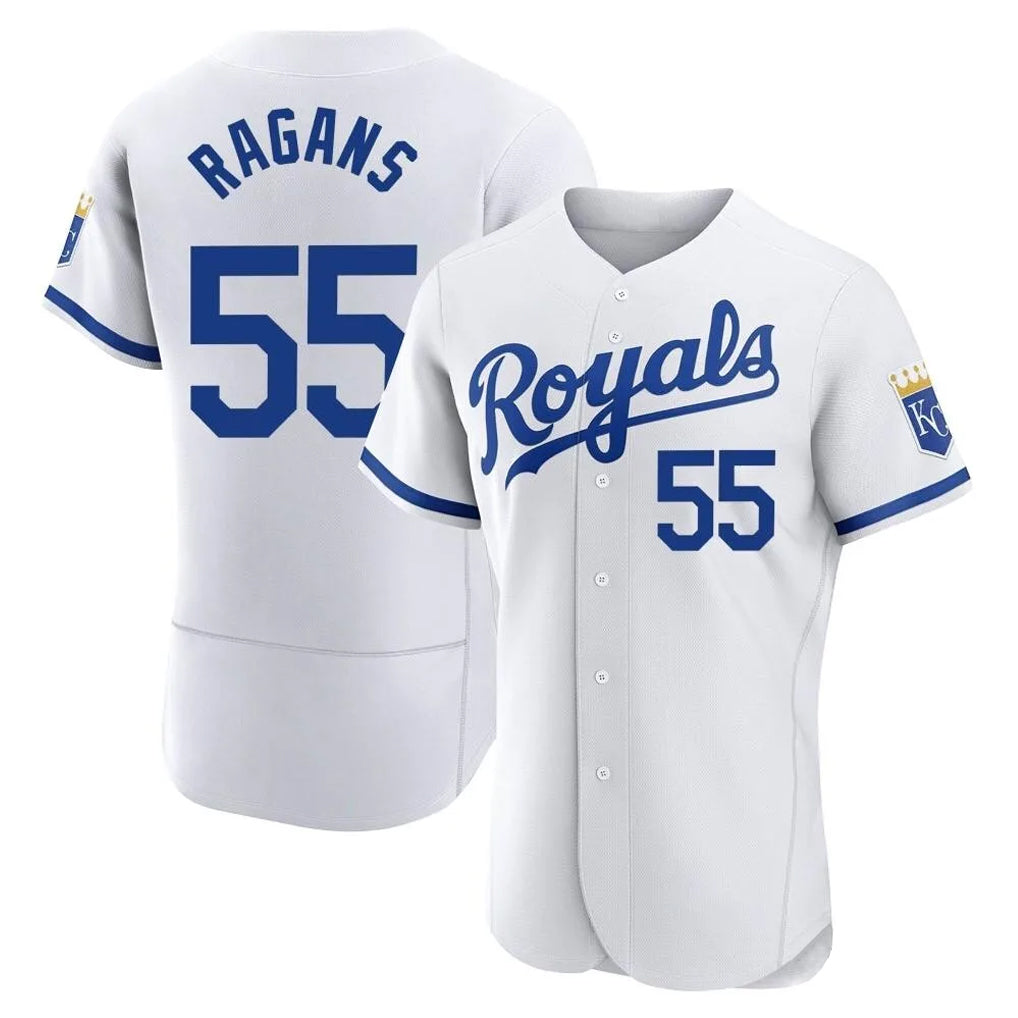 Lashops KC.Royals #55 Cole Ragans Player White Limited Elite Home Game Stitched Jerseys
