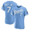 Lashops KC.Royals #7 Bobby Witt Jr. Player Light Blue Alt Limited Elite Home Stitched Jerseys