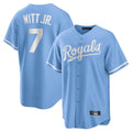 Lashops KC.Royals #7 Bobby Witt Jr. Player Light Blue Home Game Stitched Jerseys