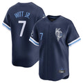 Lashops KC.Royals #7 Bobby Witt Jr. Player Navy City Connect Limited Home Stitched Jerseys