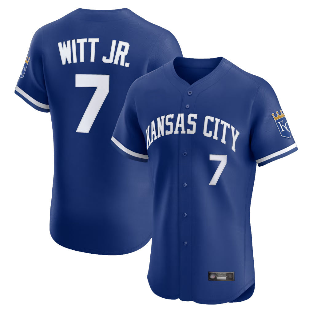 Lashops KC.Royals #7 Bobby Witt Jr. Player Royal Limited Elite Home Stitched Jerseys