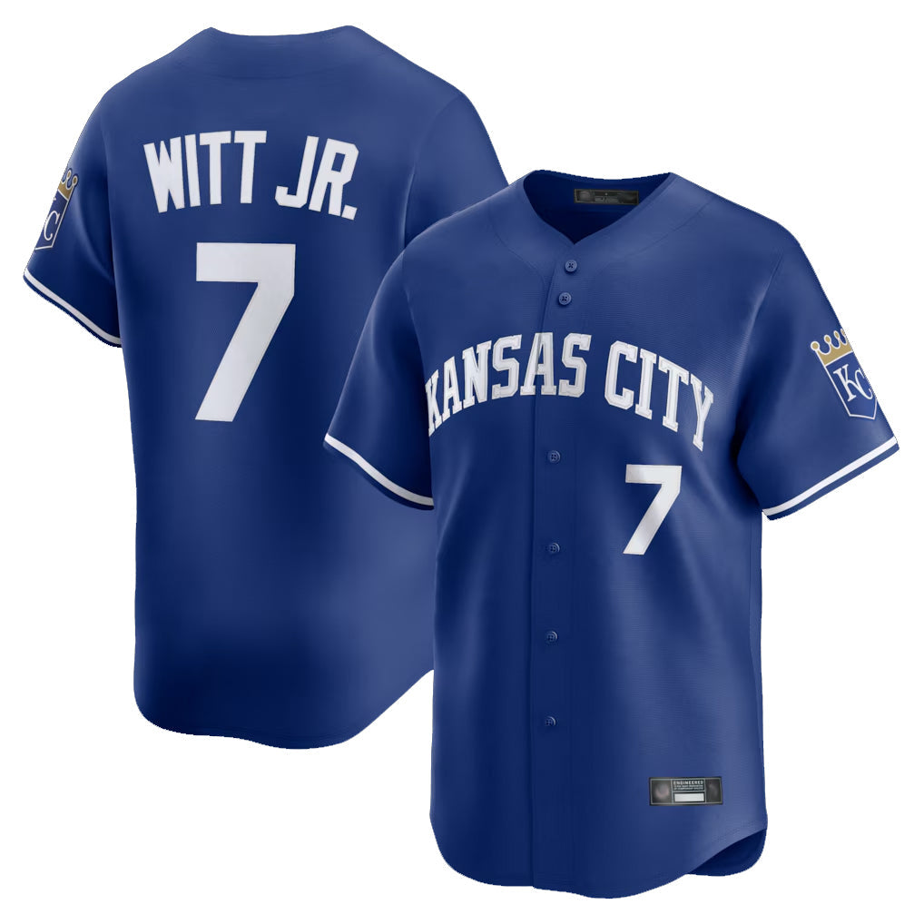 Lashops KC.Royals #7 Bobby Witt Jr. Player Royal Limited Home Stitched Jerseys