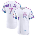 Lashops KC.Royals #7 Bobby Witt Jr. Player White 2026 City Connect Limited Elite Home Stitched Jerseys