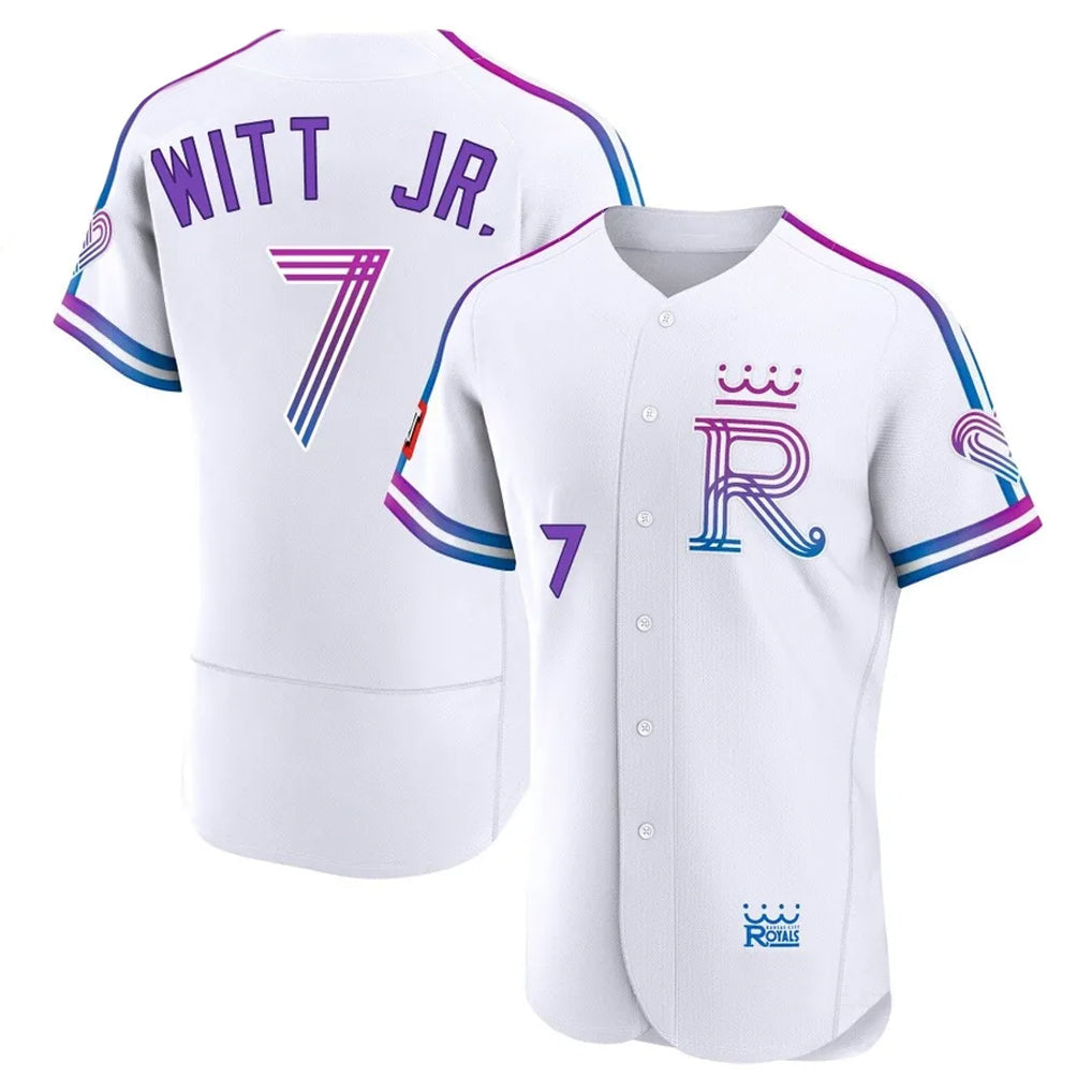 Lashops KC.Royals #7 Bobby Witt Jr. Player White 2026 City Connect Limited Elite Home Stitched Jerseys