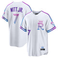 Lashops KC.Royals #7 Bobby Witt Jr. Player White 2026 City Connect Limited Home Stitched Jerseys