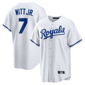 Lashops KC.Royals #7 Bobby Witt Jr. Player White Home Game Stitched Jerseys