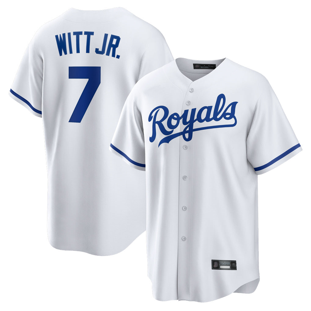 Lashops KC.Royals #7 Bobby Witt Jr. Player White Home Game Stitched Jerseys