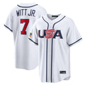Lashops KC.Royals #7 Bobby Witt Jr. Player White USA 2026 World Classic Game Stitched Jerseys