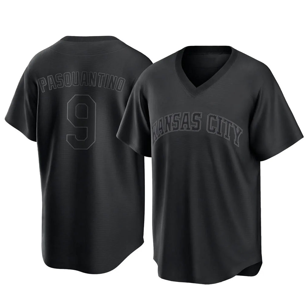 Lashops KC.Royals #9 Vinnie Pasquantino Player Black Fashion Game Stitched Jerseys