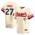 Lashops LA.Angels #27 Mike Trout Player Cream City Connect Limited Home Stitched Jerseys
