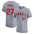 Lashops LA.Angels #27 Mike Trout Player Gray Home Limited Elite Stitched Jerseys