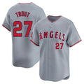 Lashops LA.Angels #27 Mike Trout Player Gray Home Limited Stitched Jerseys