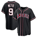 Lashops LA.Angels #9 Zach Neto Player Black Fashion Out Home Game Stitched Jerseys