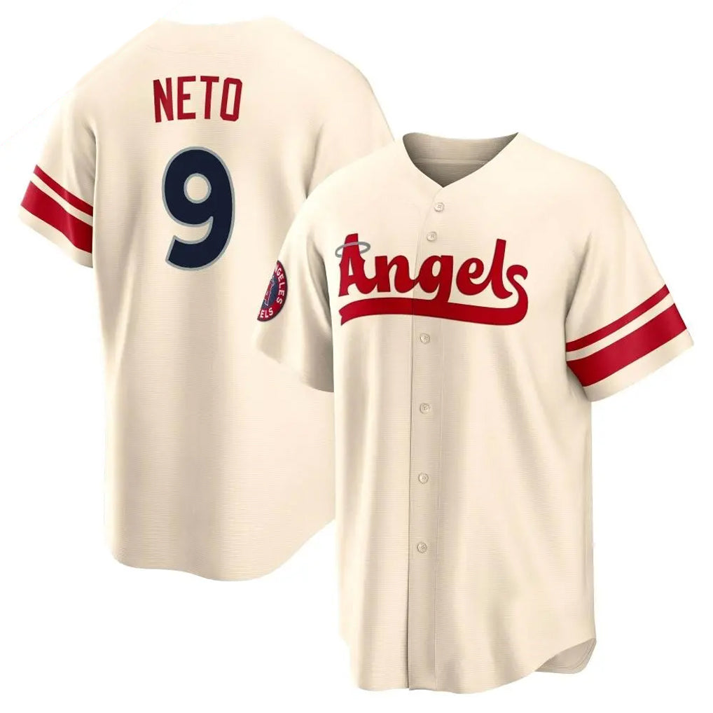 Lashops LA.Angels #9 Zach Neto Player Cream City Connect Home Stitched Jerseys