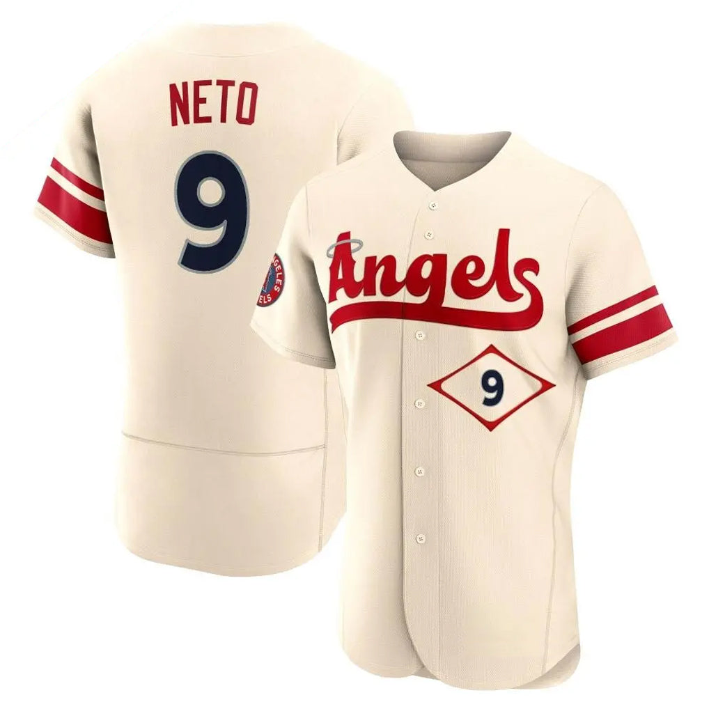 Lashops LA.Angels #9 Zach Neto Player Cream City Connect Limited ELite Home Stitched Jerseys