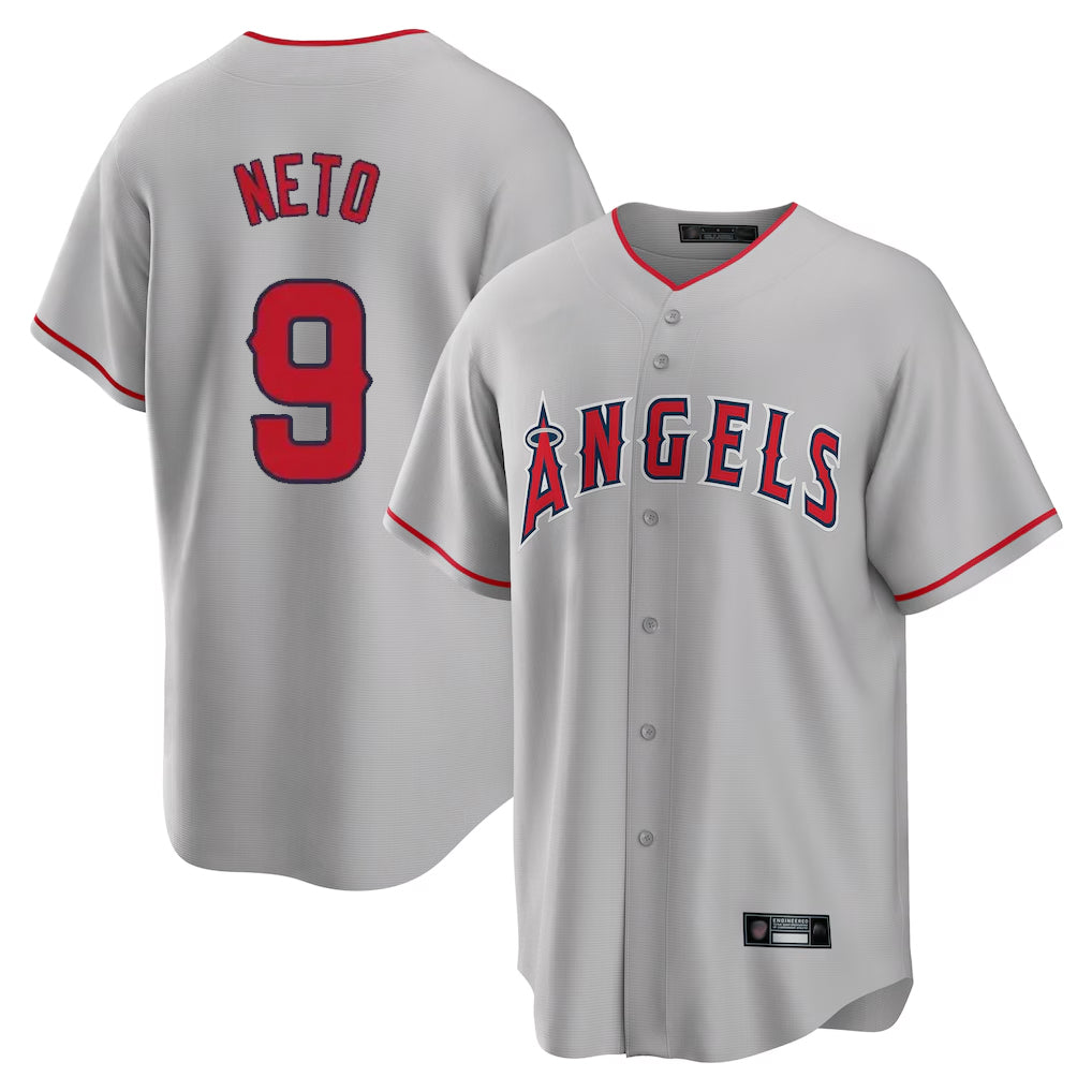 Lashops LA.Angels #9 Zach Neto Player Gray Home Game Stitched Jerseys