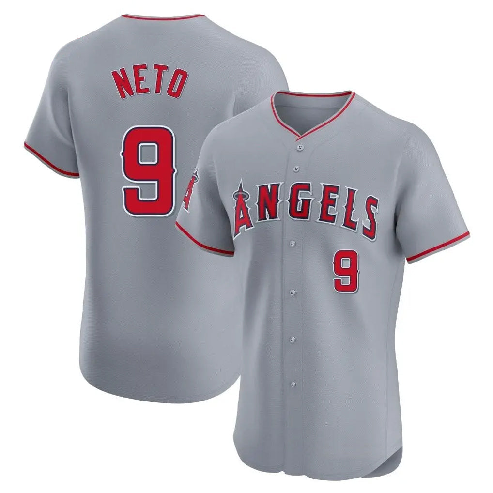 Lashops LA.Angels #9 Zach Neto Player Gray Home Limited Elite Stitched Jerseys