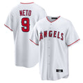 Lashops LA.Angels #9 Zach Neto Player White Home Game Stitched Jerseys