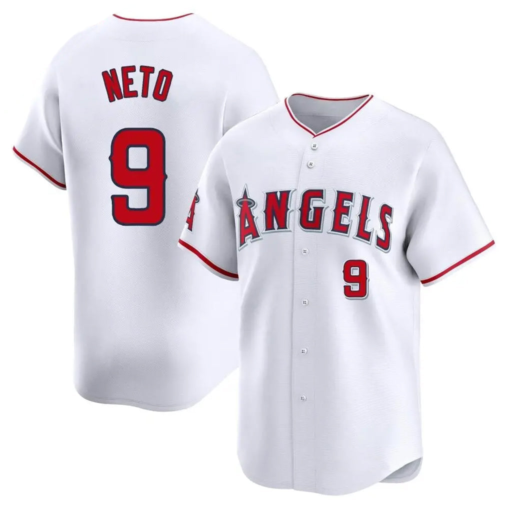 Lashops LA.Angels #9 Zach Neto Player White Limited Home Stitched Jerseys